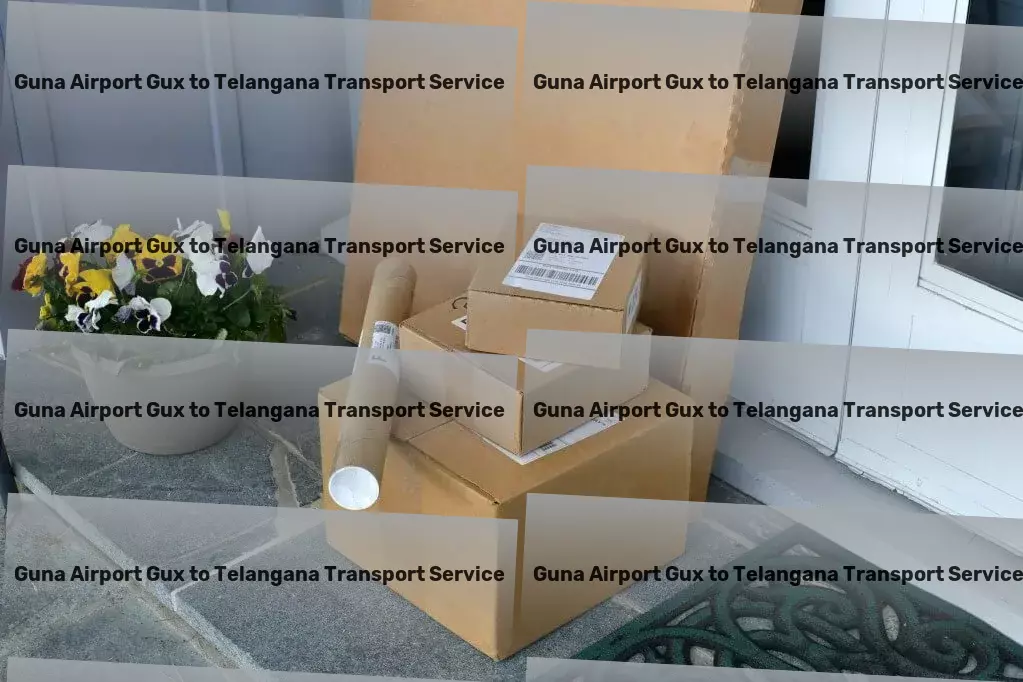 Guna Airport Gux to Telangana Transport Express package logistics